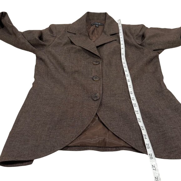 Lafayette 148 New York‎ Brown Wool Blend Blazer Size 8 - Picture 7 of 7